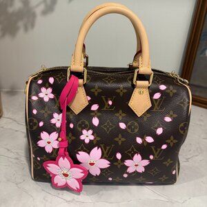 Louis Vuitton Murakami Bag Cherry Blossom Speedy 25 LV X TM Monogram Bandouliere